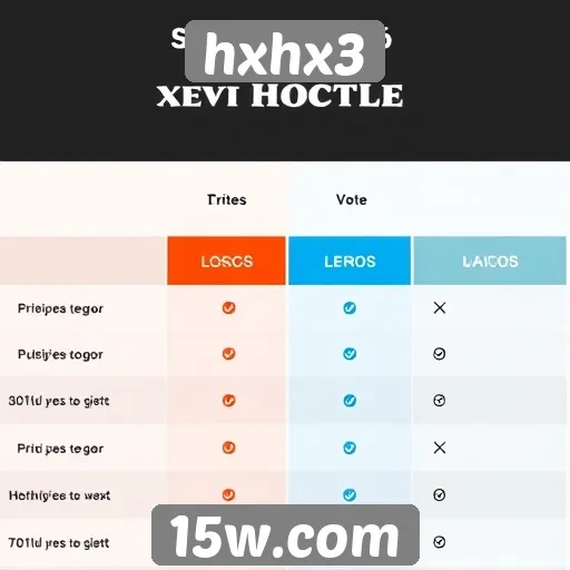 Comparativo entre hxhx3 e outros sites de jogos